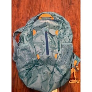 Eddie Bauer Stowaway 20L Backpack Blue/Green Lightweight Hiking Camping Stars